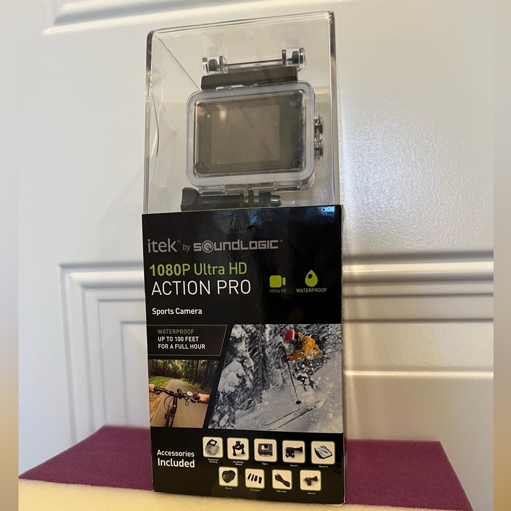 Itek SoundLogic Action Pro 1080P Ultra HD Waterproof Sports Camera & Accessories